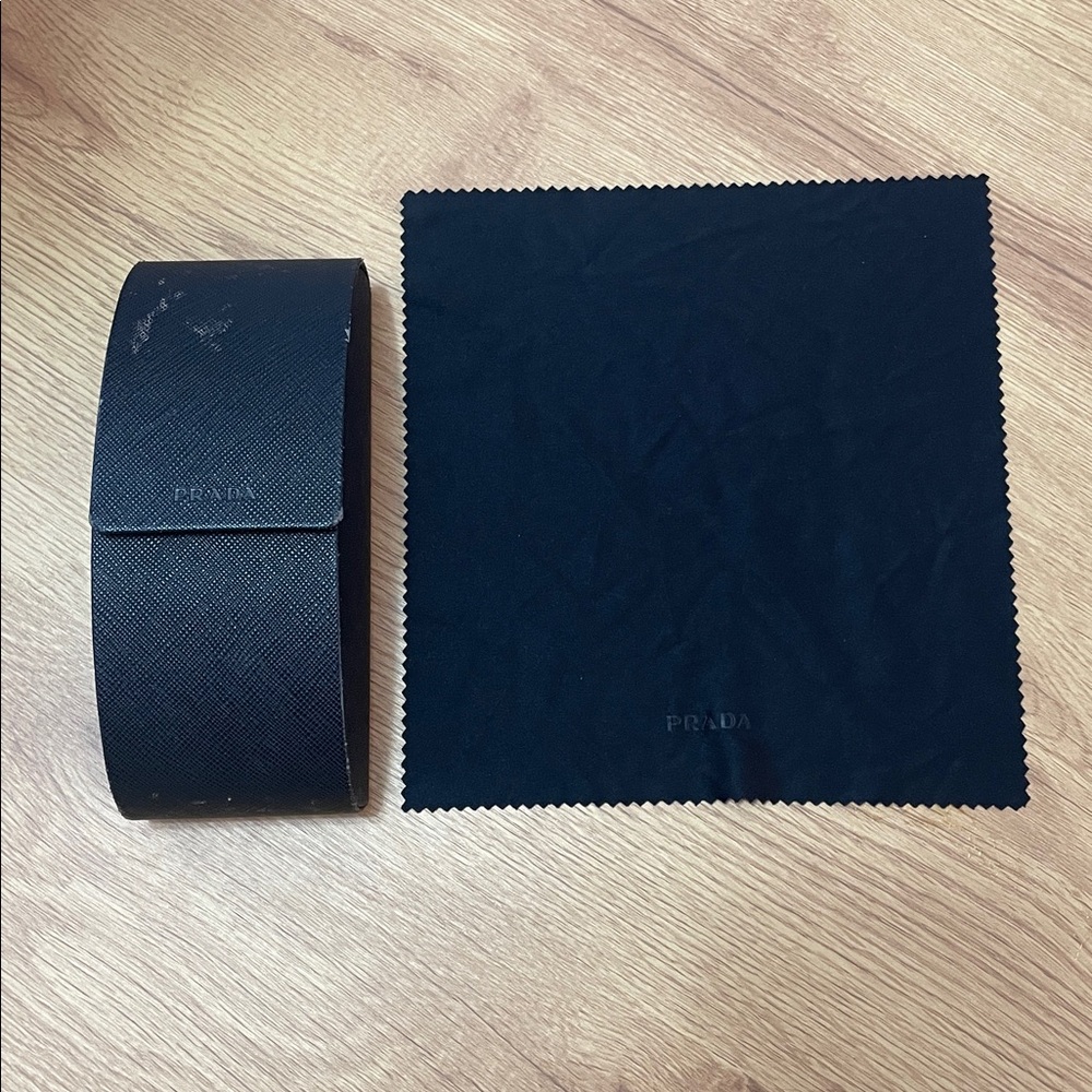 Prada sunglasses case and cleaning cloth